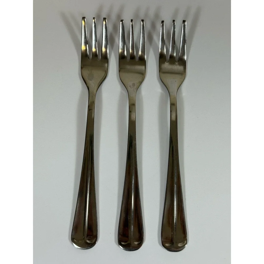 International Stainless Flatware Gran Royal Cocktail Forks Set Of 3 Appetizer